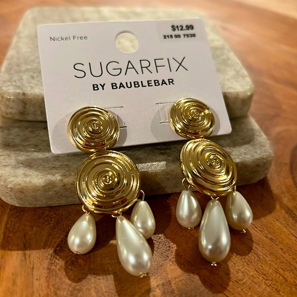 3 Drop Pearl Earrings by Baublebar - Picture 1 of 1